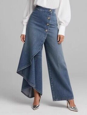 Tiktok Viral Uoozee Denim Wide Leg Jeans Medium
